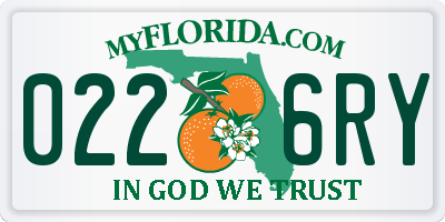 FL license plate 0226RY
