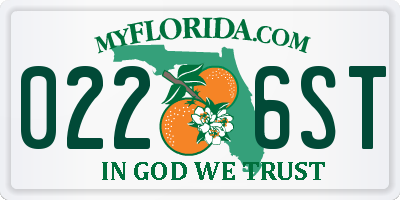 FL license plate 0226ST