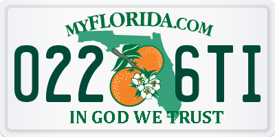 FL license plate 0226TI
