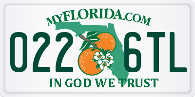 FL license plate 0226TL
