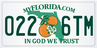 FL license plate 0226TM