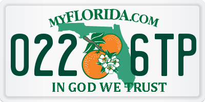 FL license plate 0226TP