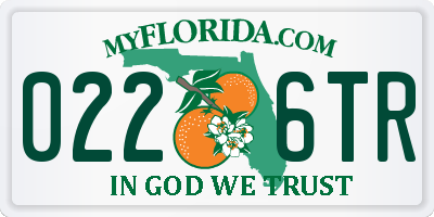 FL license plate 0226TR