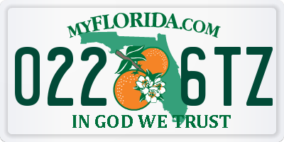 FL license plate 0226TZ