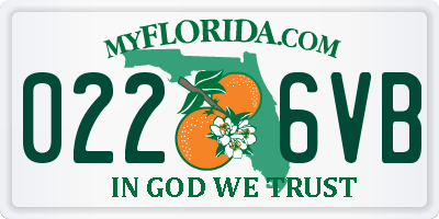FL license plate 0226VB