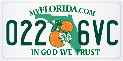 FL license plate 0226VC