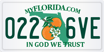 FL license plate 0226VE