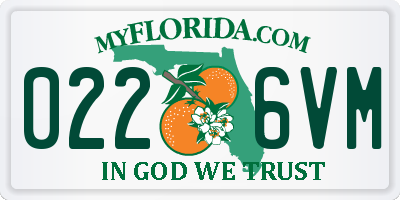 FL license plate 0226VM