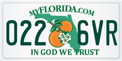 FL license plate 0226VR