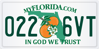 FL license plate 0226VT