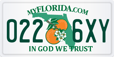 FL license plate 0226XY