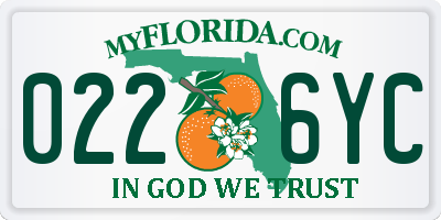FL license plate 0226YC