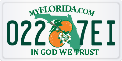 FL license plate 0227EI