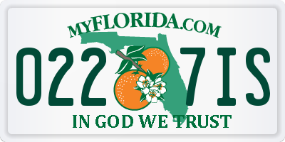FL license plate 0227IS