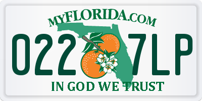 FL license plate 0227LP