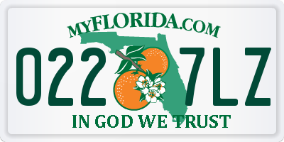 FL license plate 0227LZ