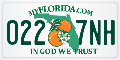 FL license plate 0227NH