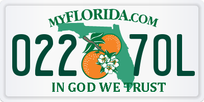 FL license plate 0227OL