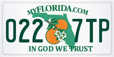 FL license plate 0227TP