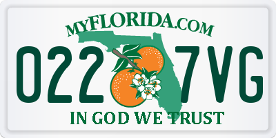 FL license plate 0227VG