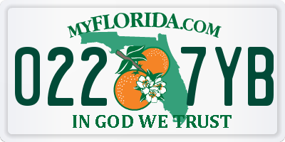 FL license plate 0227YB