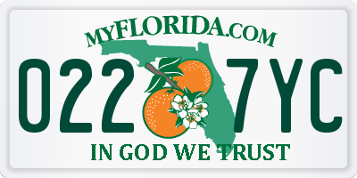 FL license plate 0227YC