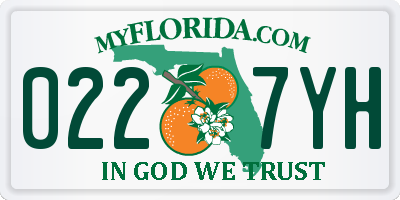 FL license plate 0227YH