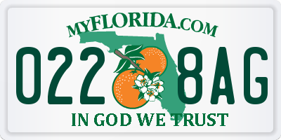 FL license plate 0228AG