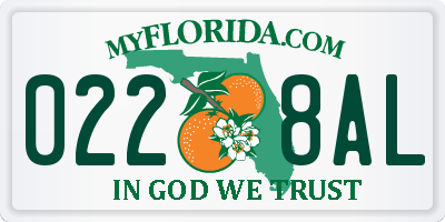 FL license plate 0228AL