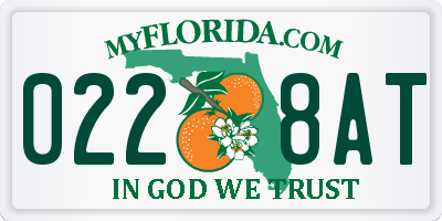 FL license plate 0228AT