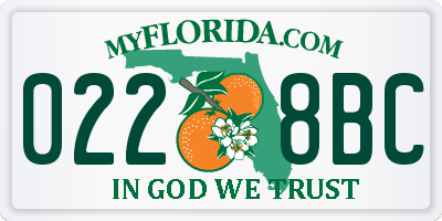 FL license plate 0228BC