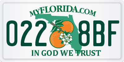 FL license plate 0228BF