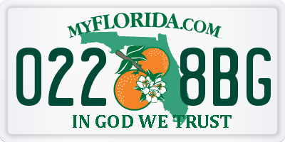 FL license plate 0228BG