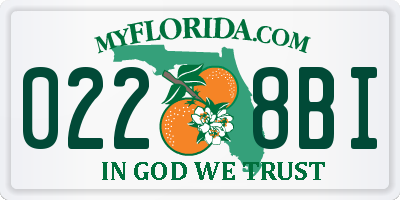 FL license plate 0228BI