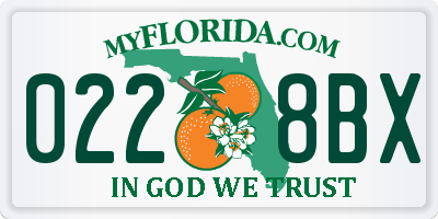 FL license plate 0228BX