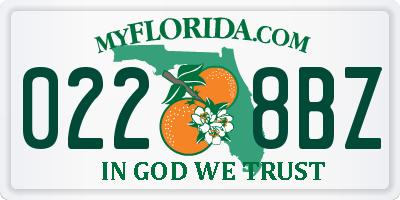 FL license plate 0228BZ