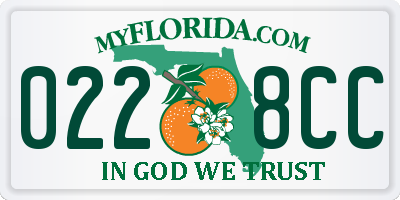 FL license plate 0228CC