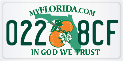 FL license plate 0228CF