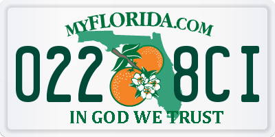 FL license plate 0228CI