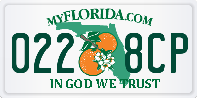 FL license plate 0228CP