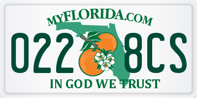 FL license plate 0228CS