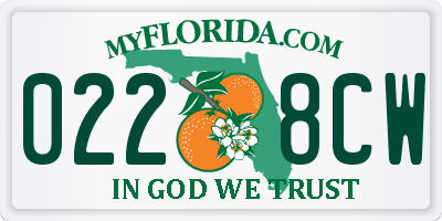 FL license plate 0228CW