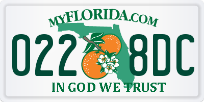 FL license plate 0228DC