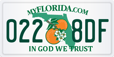 FL license plate 0228DF
