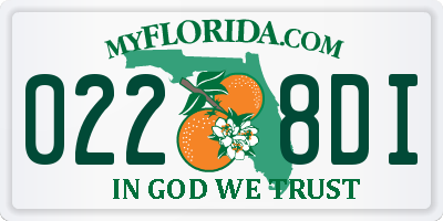 FL license plate 0228DI