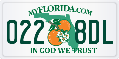 FL license plate 0228DL