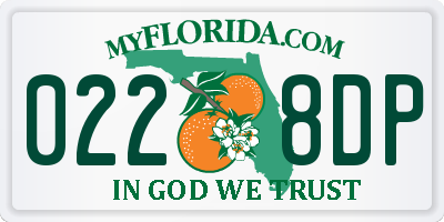 FL license plate 0228DP