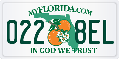FL license plate 0228EL
