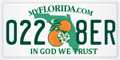 FL license plate 0228ER