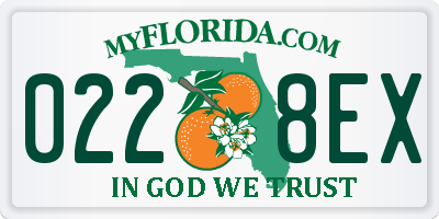FL license plate 0228EX